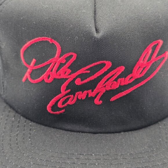 Vintage Dale Earnhardt Hat Cap Snap Back Mens One Size Black NASCAR Racing 90s - Picture 2 of 8